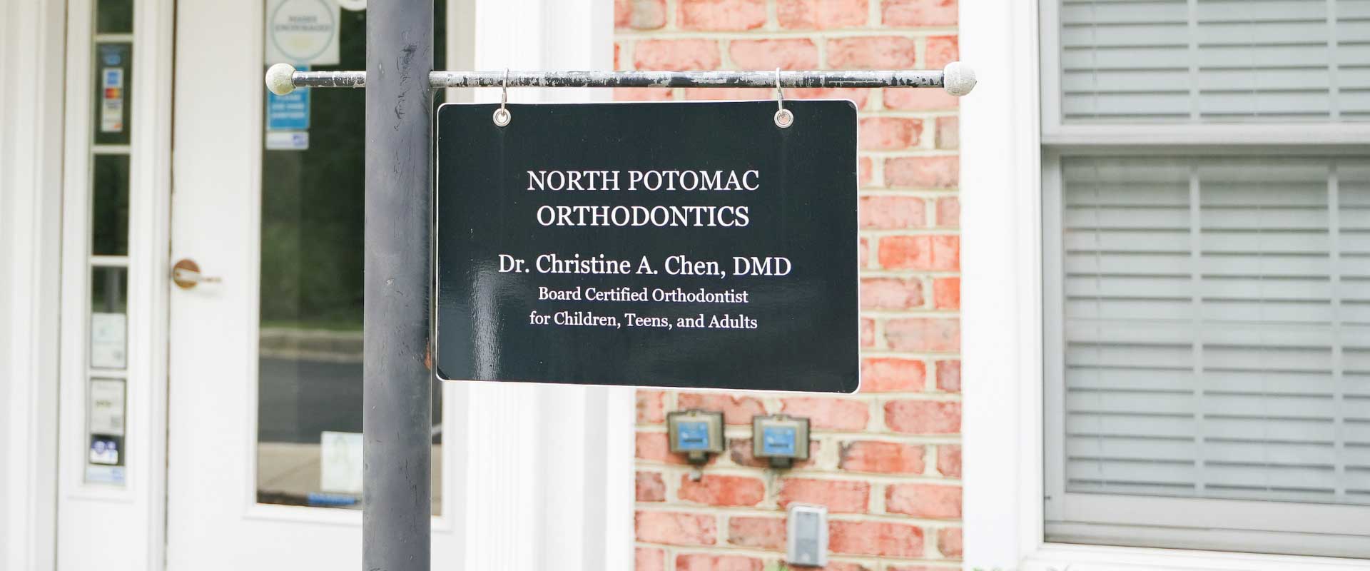 Sign post outside of office